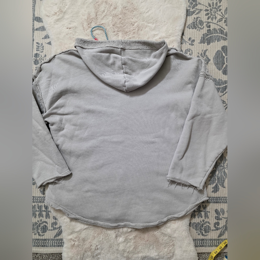 NATURAL LIFE Grey Oversized Long Sleeve Hoodie V Neck L/XL - Picture 11 of 11